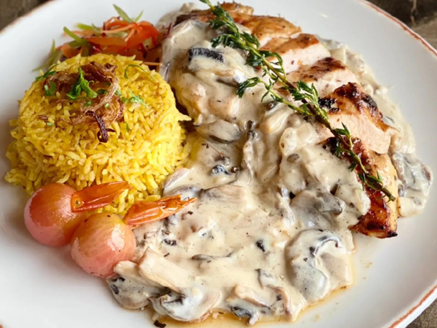 Grilled Chicken With Mushrooms