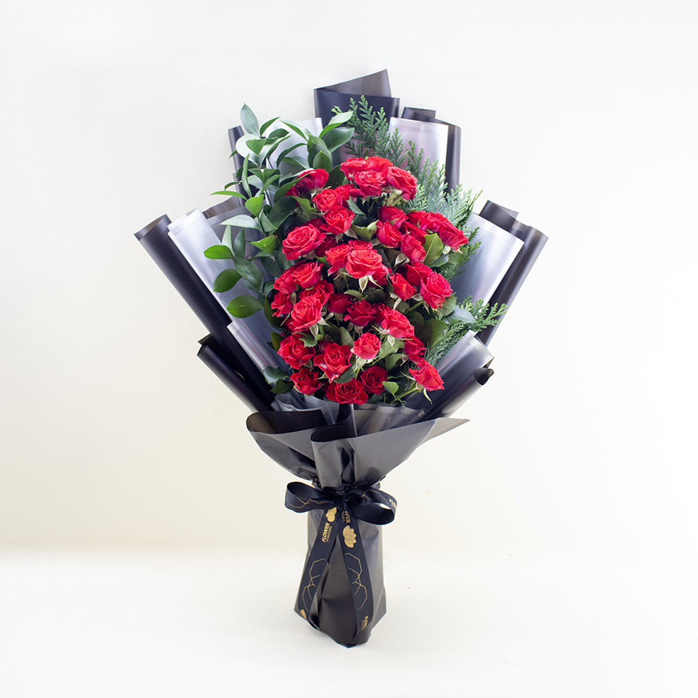 Red Baby Roses In Dual Tone 359