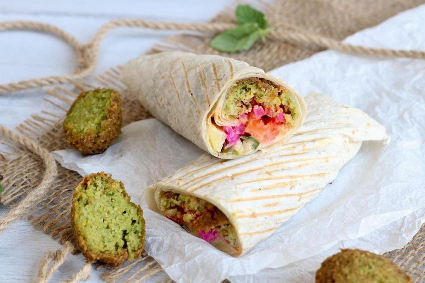 Shami Falafel Sandwich With Hummus