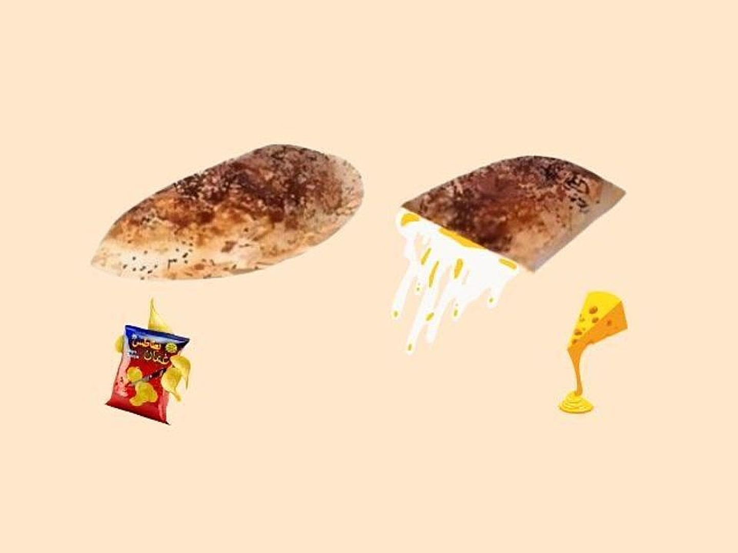 Mixed Cheese Sandwich With Oman Chips