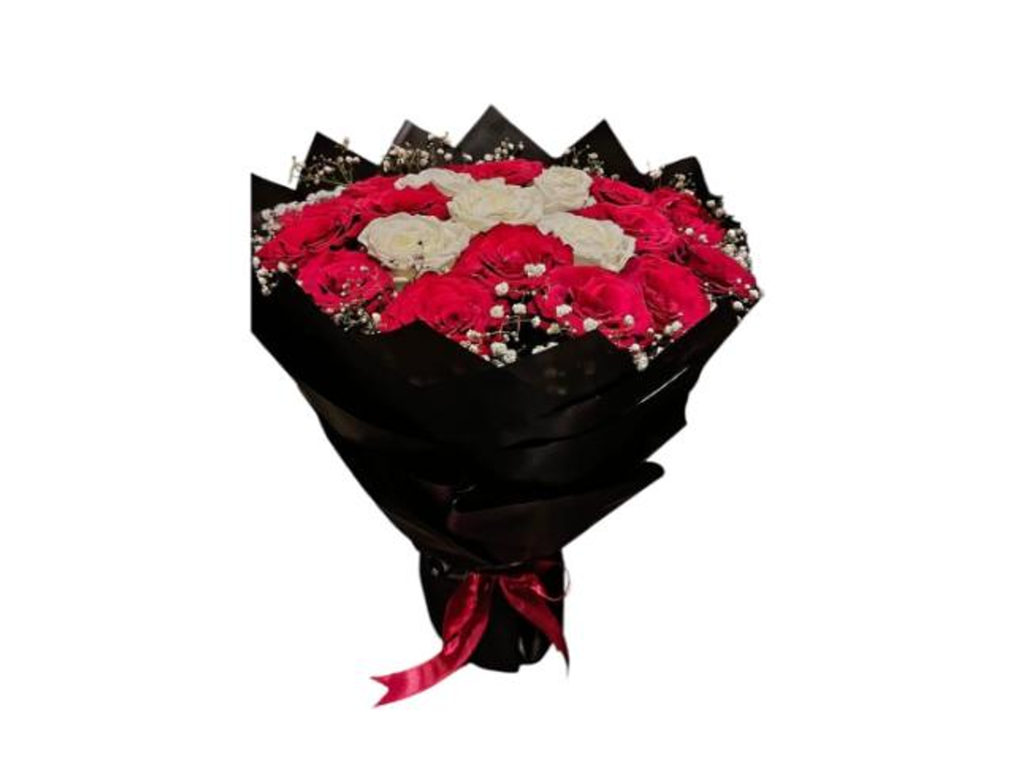 بوكيه جوري مشكل وسط تغليف اسود