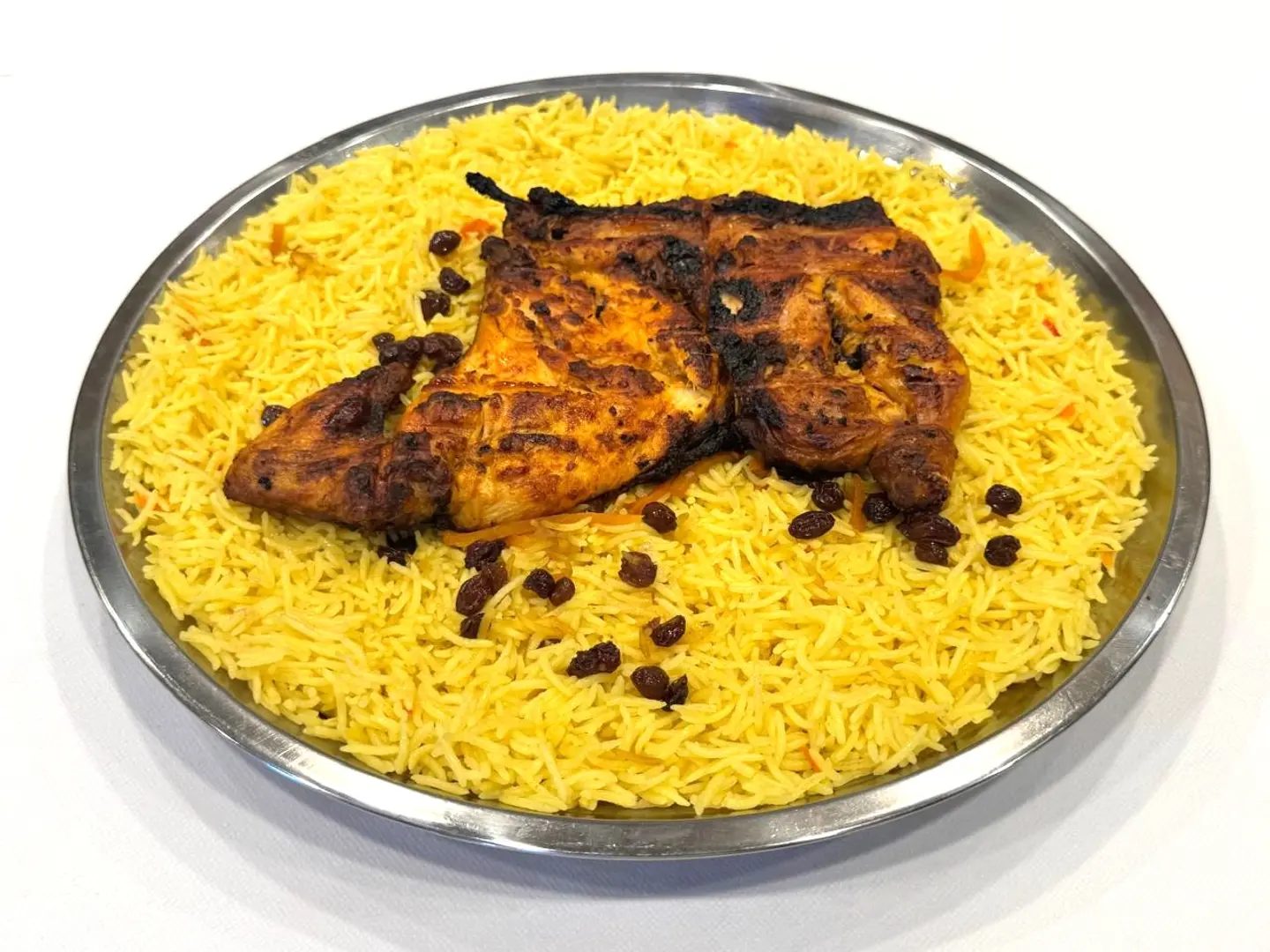 Half A Charcoal Grilled Chicken With Bukhari Rice