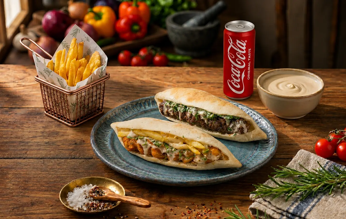 2 Chicken Kebab Sandwich And Lamb Kebab Sandwich