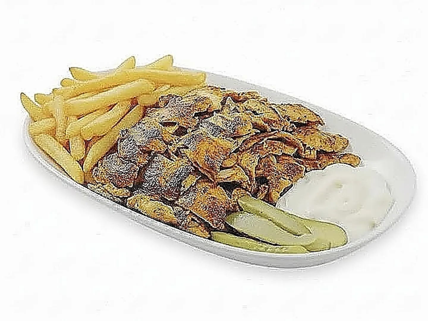 صحن شاورما وسط