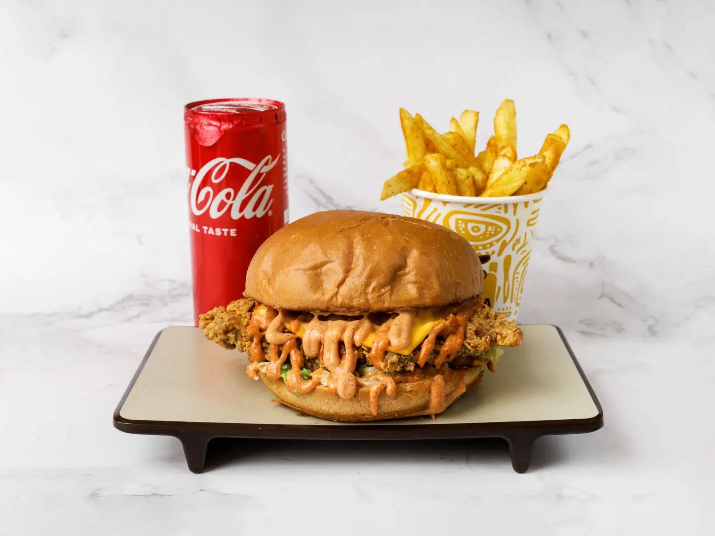 وجبة برجر دجاج كرسبي