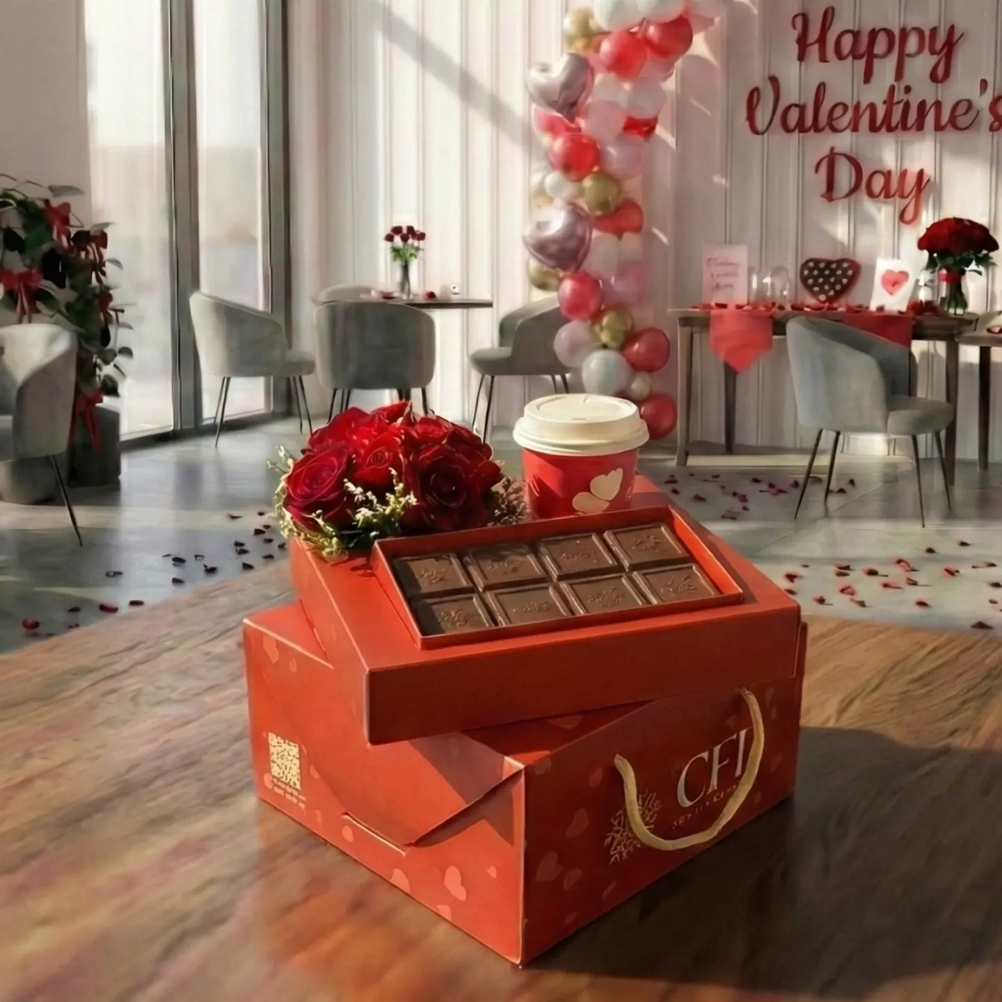 Luxury Love Box (Flowers, Coffee, Chocolate)