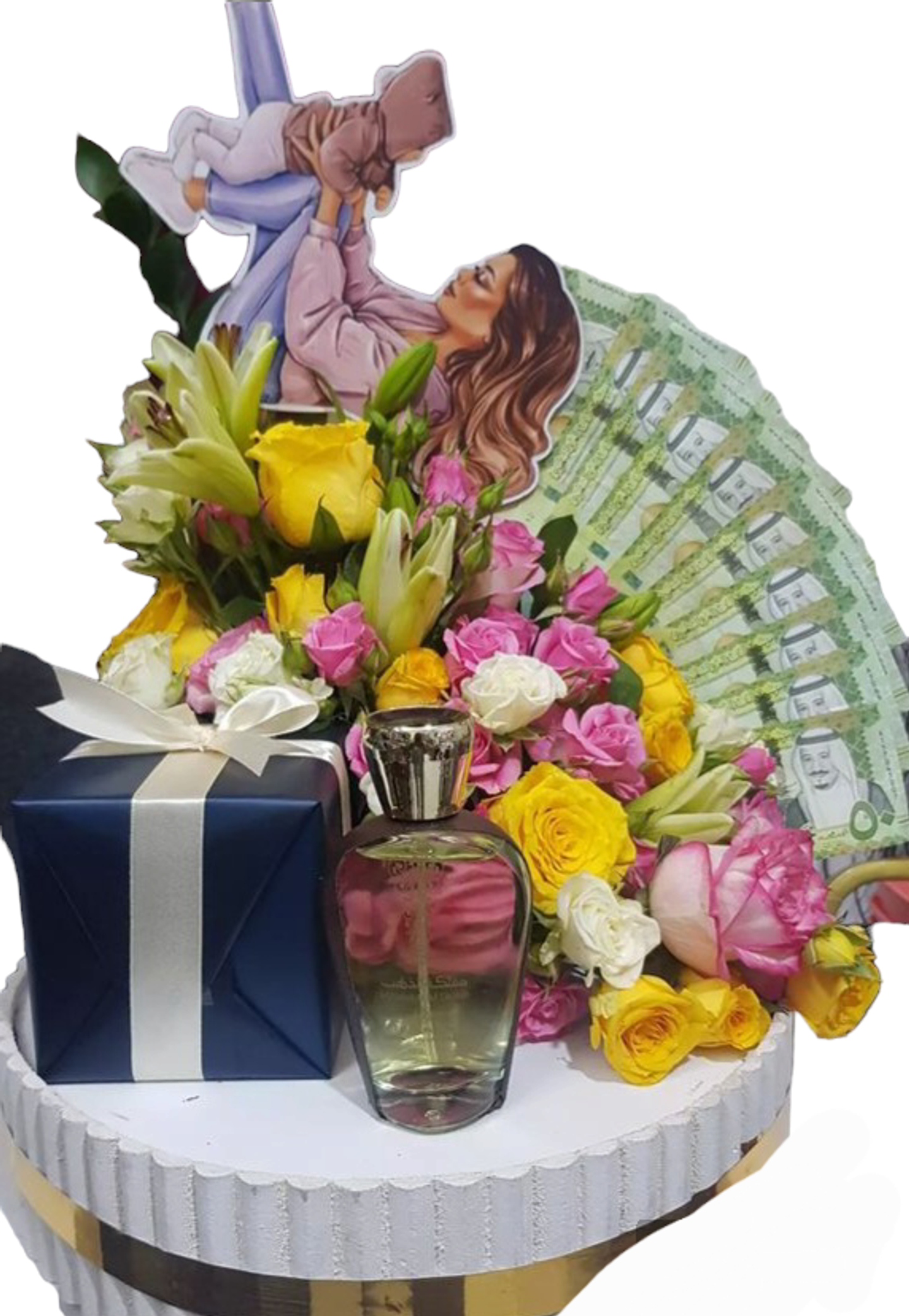 فازه مع الورد ا زهرة الطبيعي  بدون عملة 103