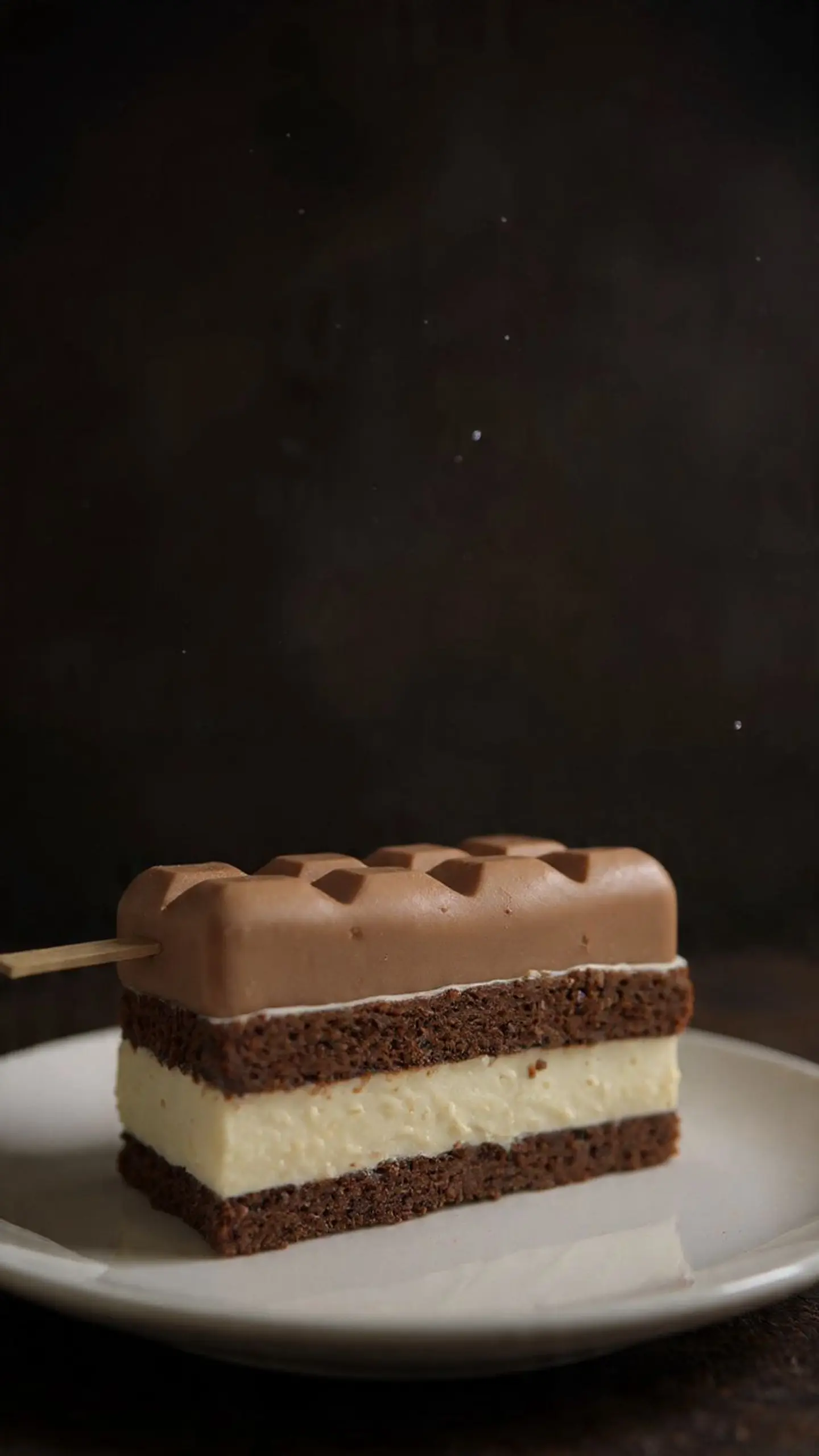 كيكة الايسكريم فانيلا وشوكلت