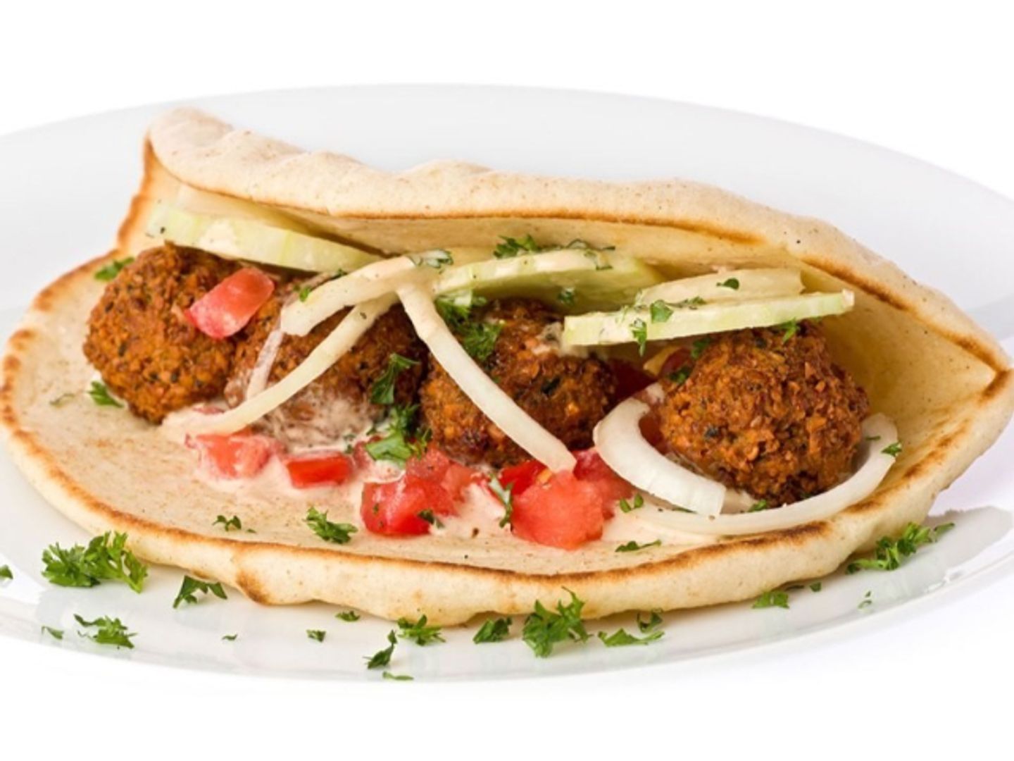 Falafel Sandwich With Saj Bread