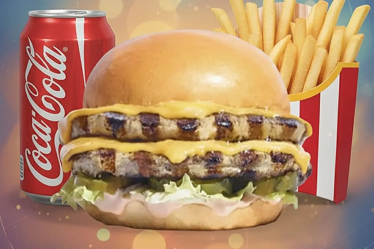 Double Chicken Burger Meal