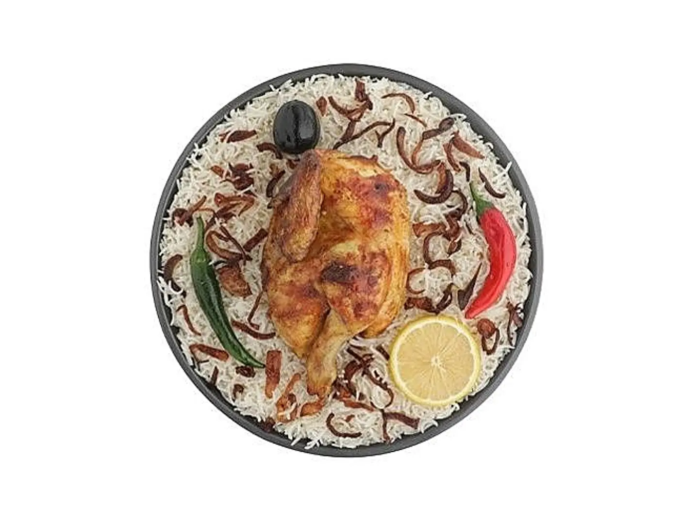 Haif Grilled Chicken With Rice