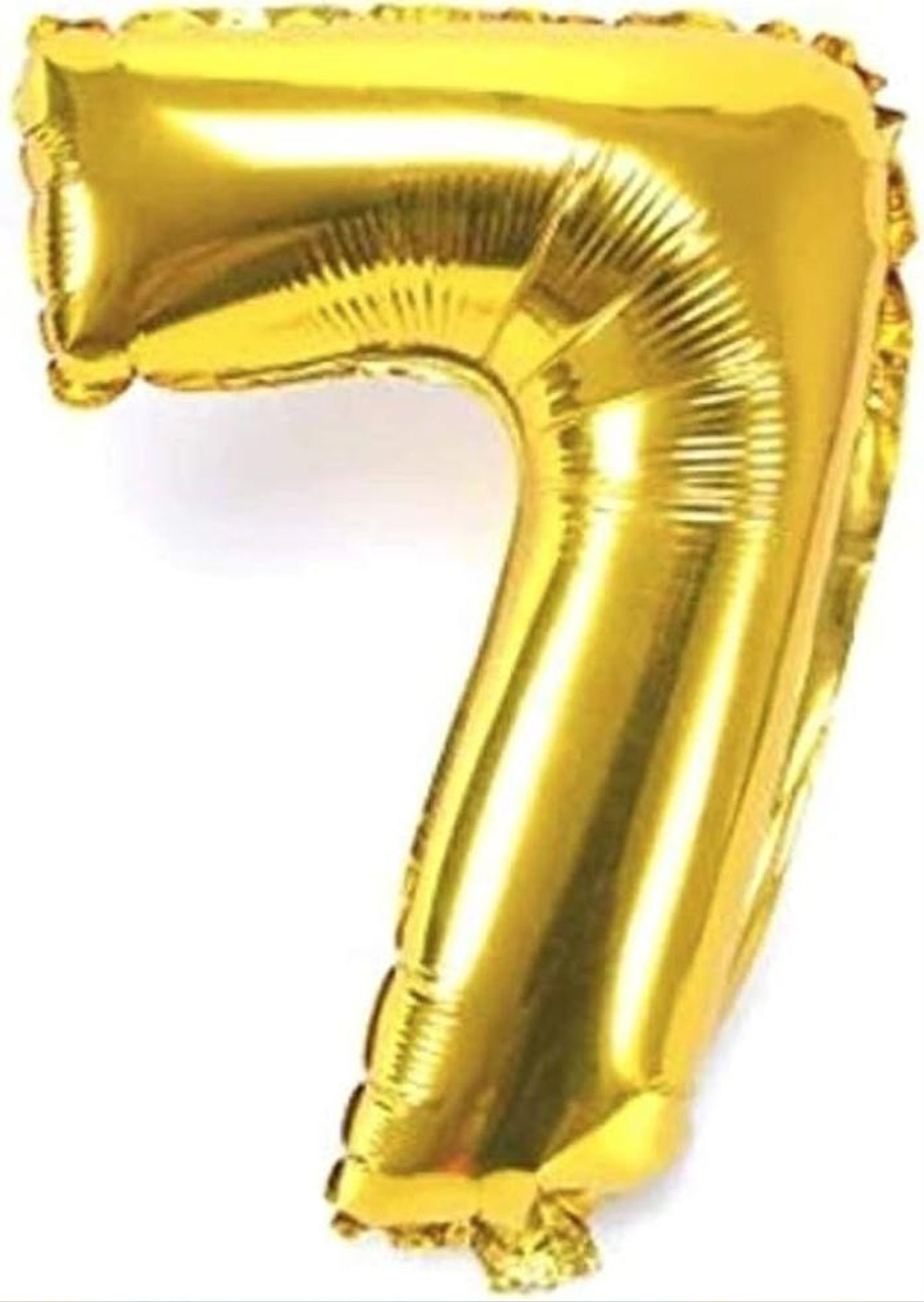 Number  7 Gold  Balloon