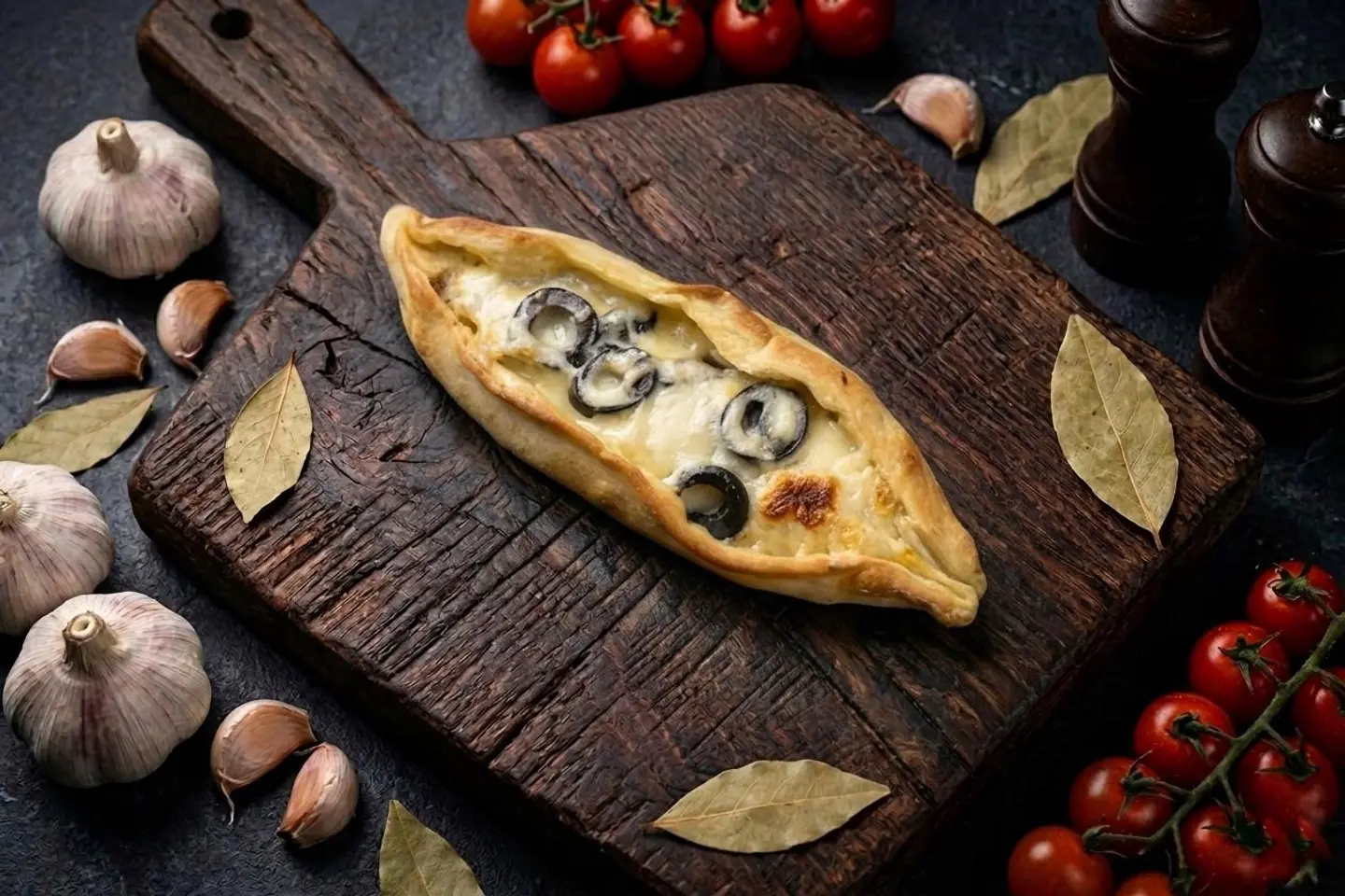 فطيرة شامية لبنة بالزيتون