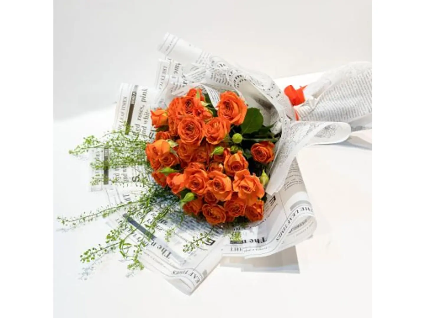 Natural Orange Rose Bouquet 212