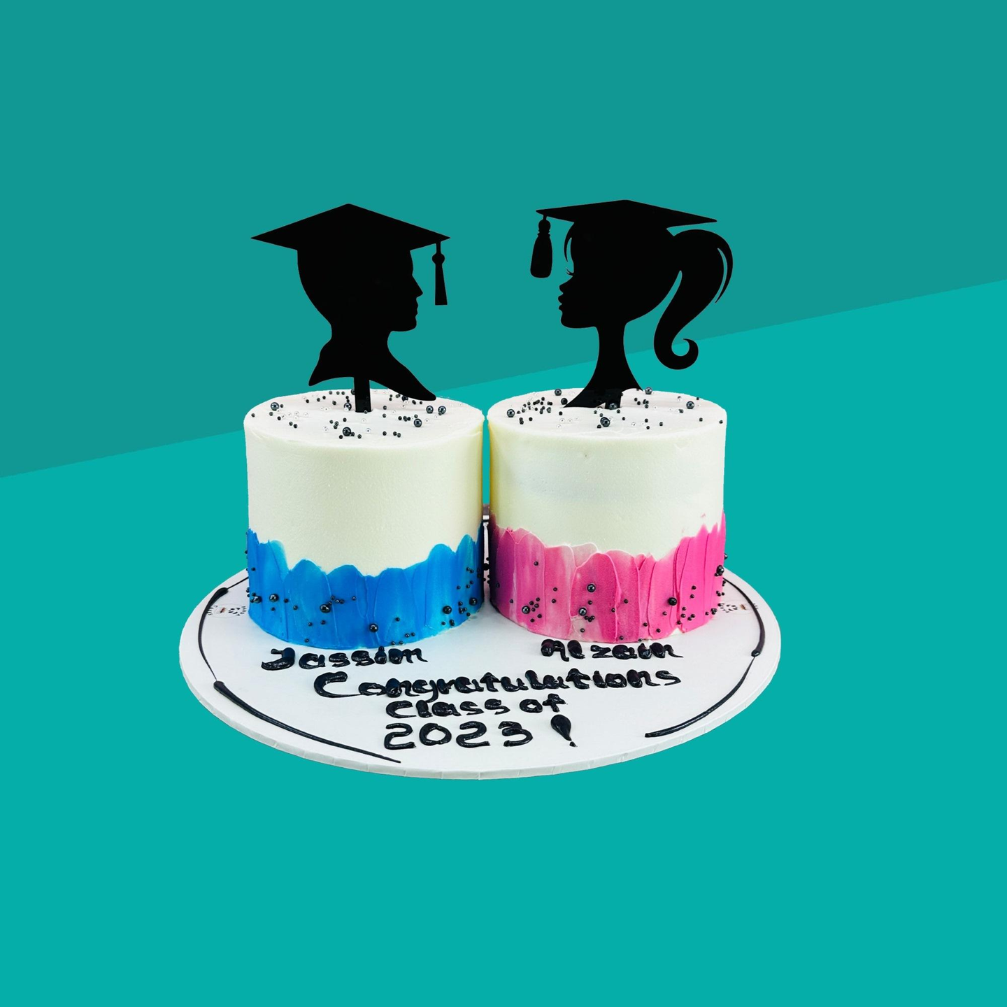Double Graduation Cake