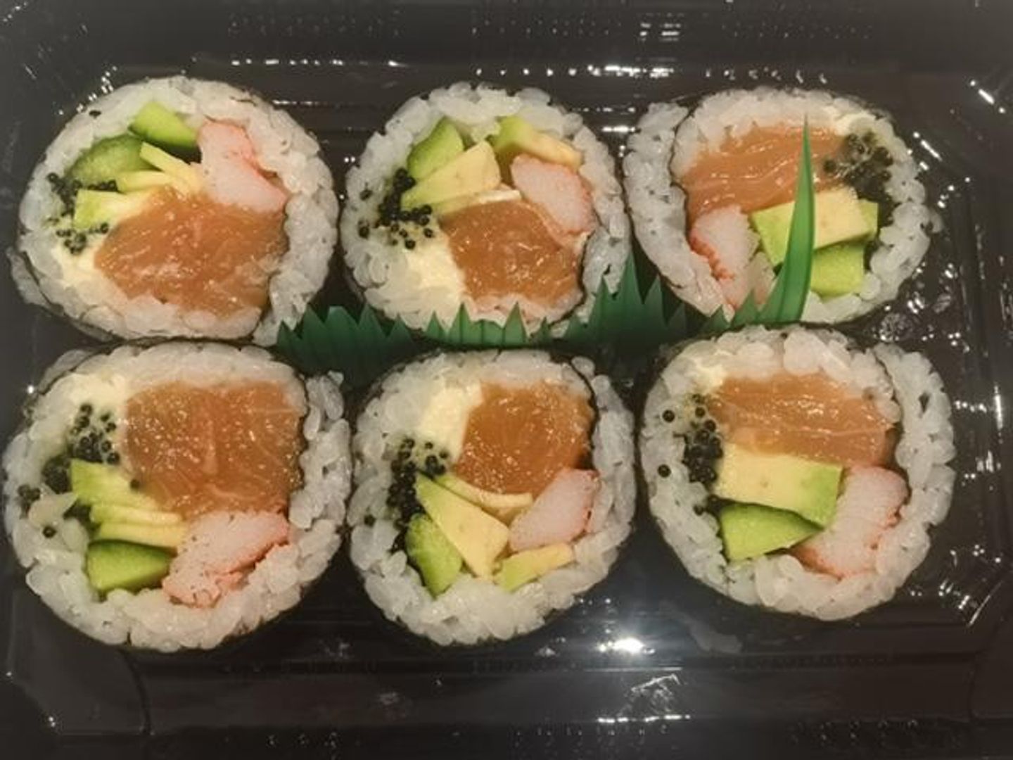 Salmon Rolls With Black Caviar 6 Each