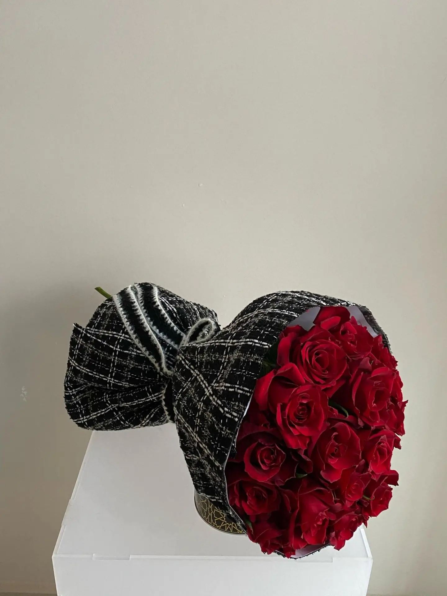 Red Roses Fabric Bouquet And 5baloon And Card