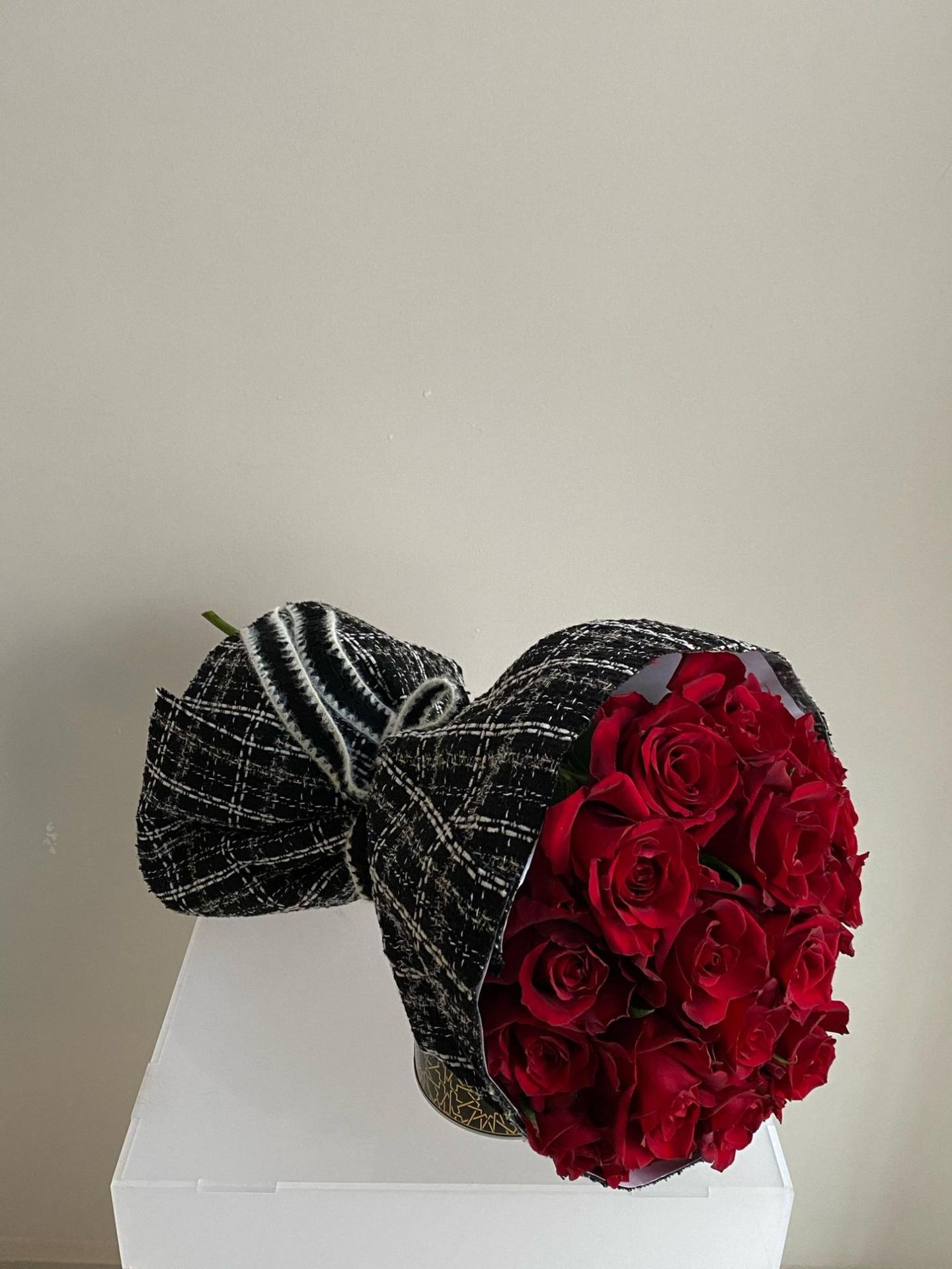 Red Roses Fabric Bouquet