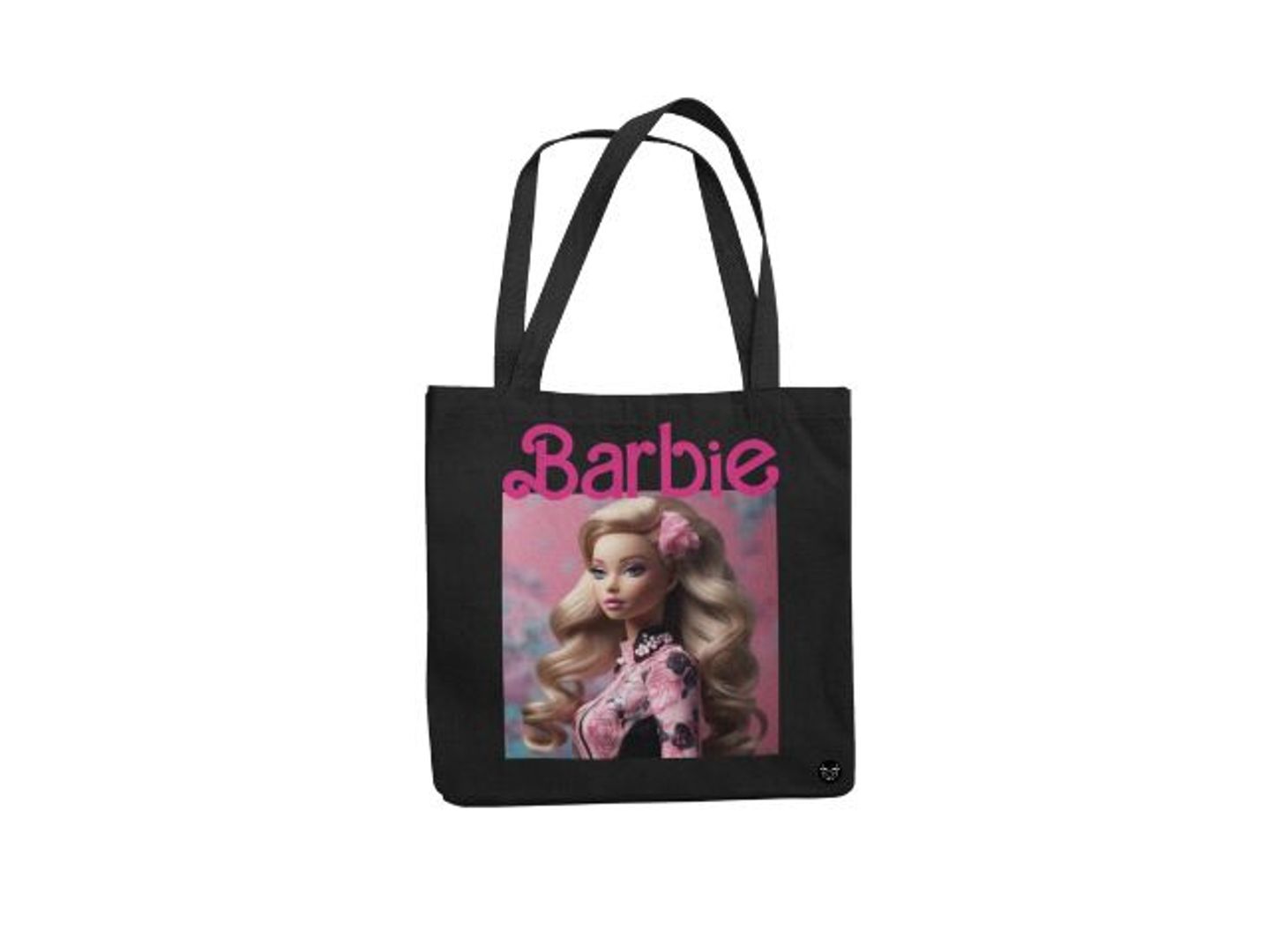 Barbie Picture Black Tote Bag