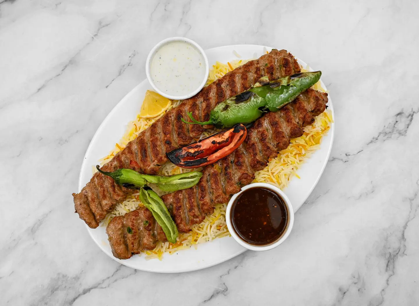 Chicken Chullu Kabab With Rice