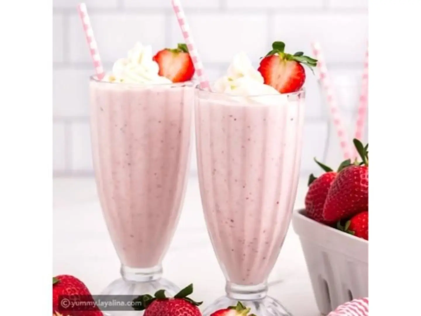 ميلك شيك فراولة