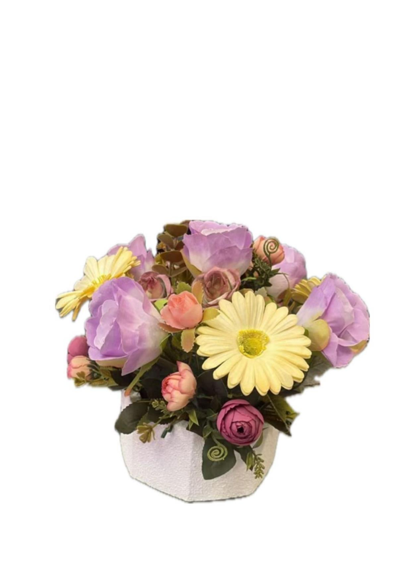 فازة الورد الصناعي موف