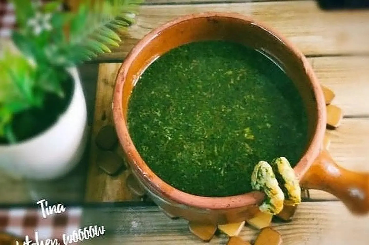 Molokhia Tagine With Shrimp