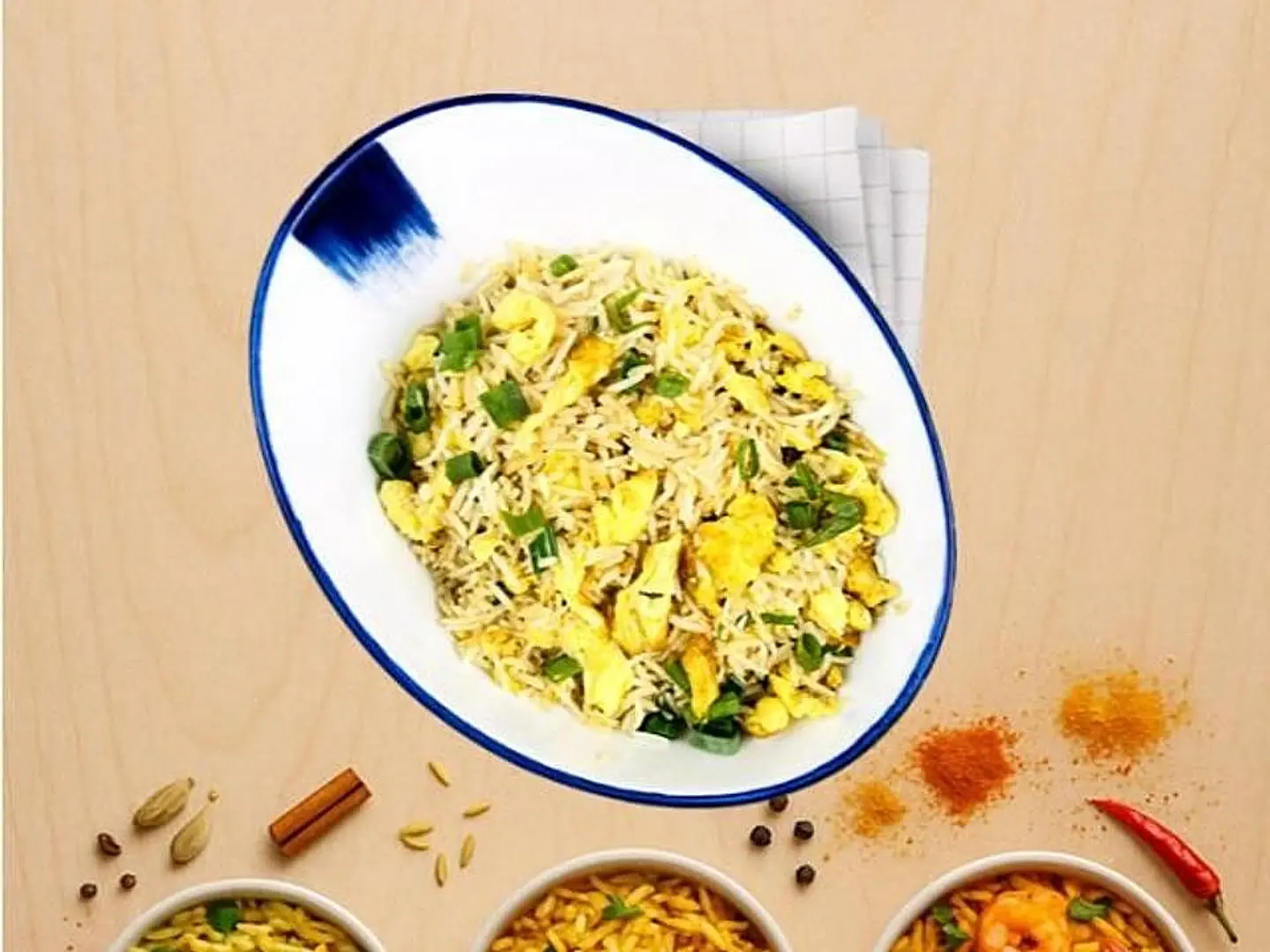 أرز مقلي مع البيض