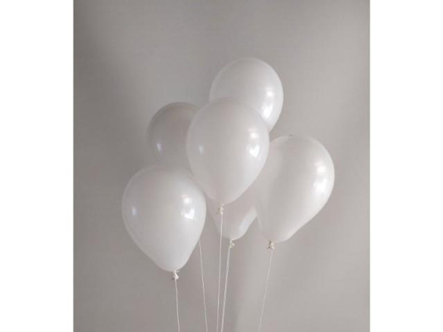 6 White Halium Ballon