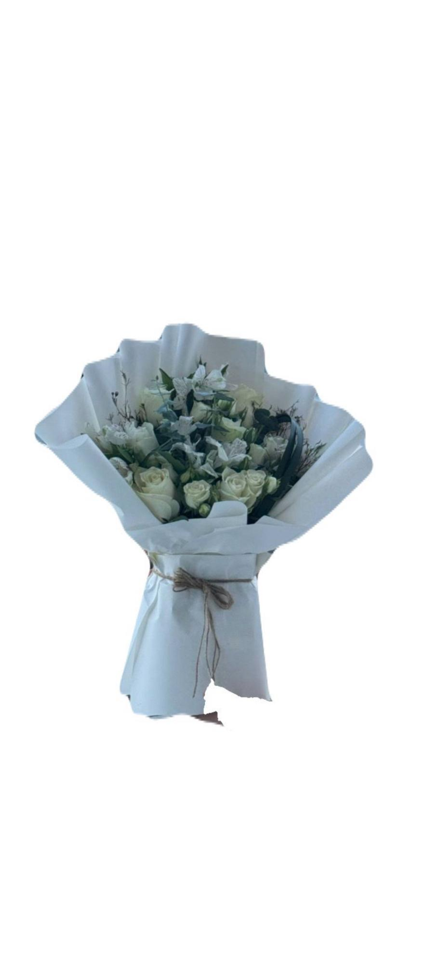 باقة الورد الأبيض