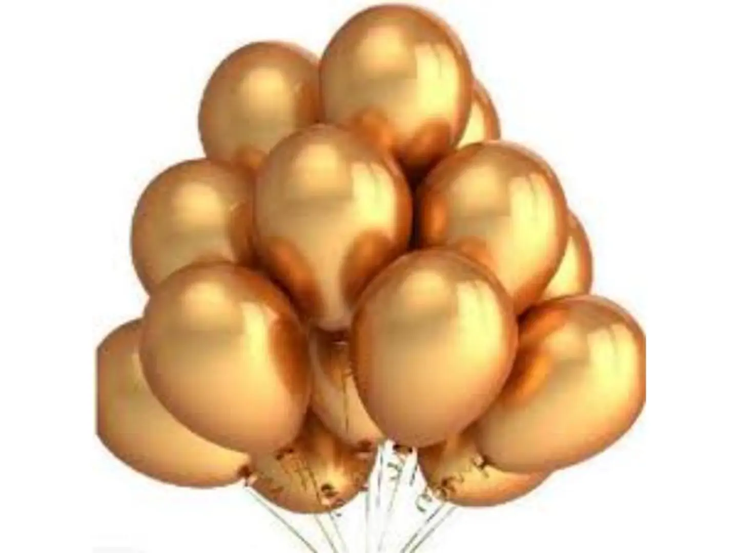 Gold Chrome Helium Balloons