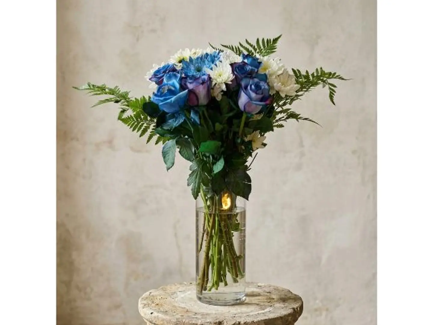 White Blue Flower Vase