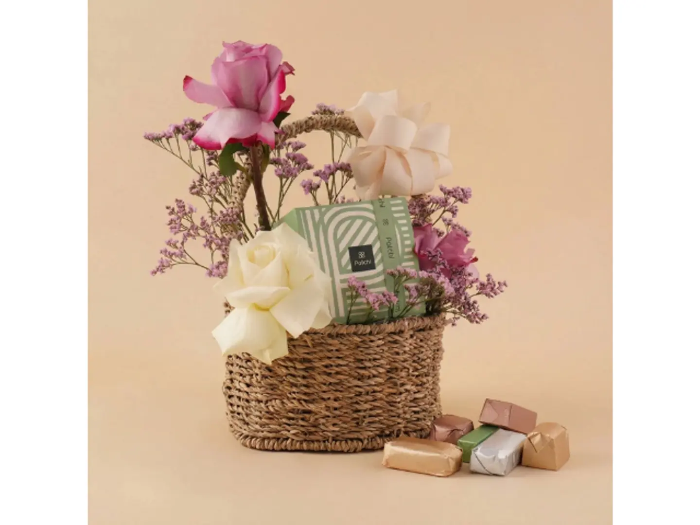 Roses N Patchi Chocolate Wicker Basket