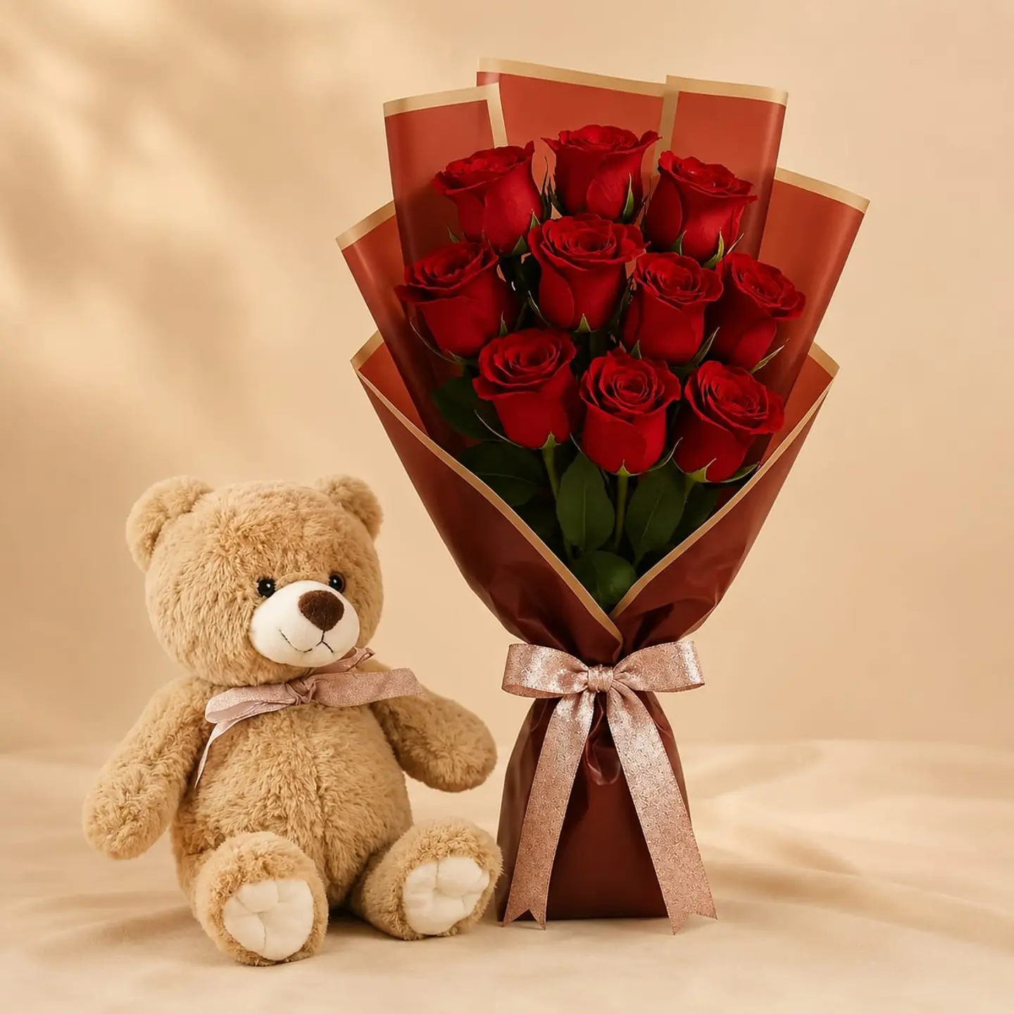 Teddy Bear With Roses 20