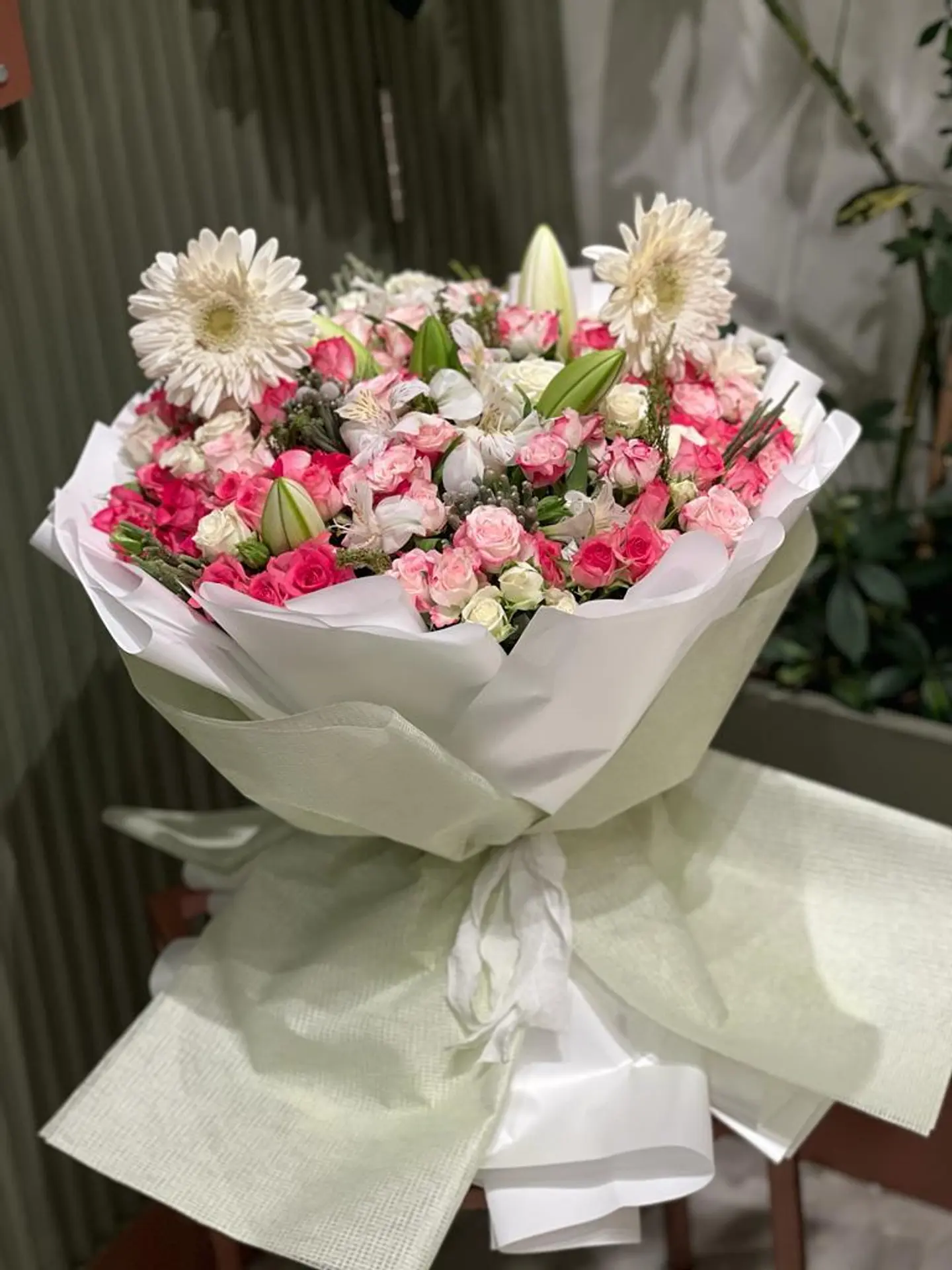 Baby Jory Bouquet With A Variety Of Natural Flowers