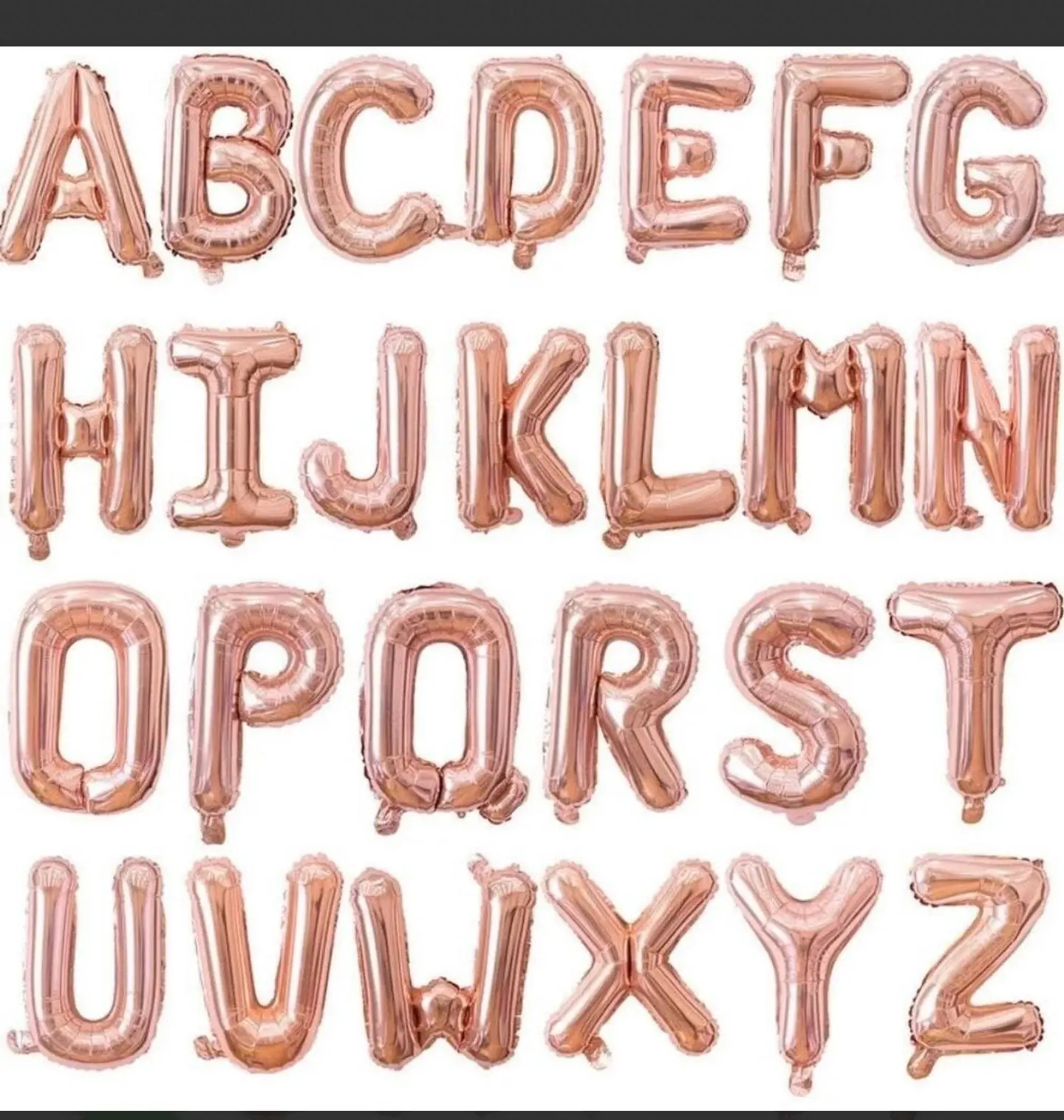 بالون هيليوم حروف روز جولد