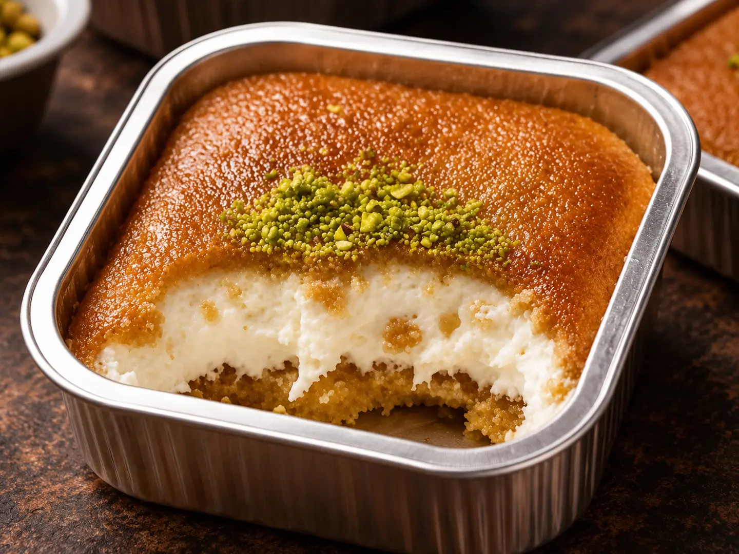 بسبوسة بالقشطة