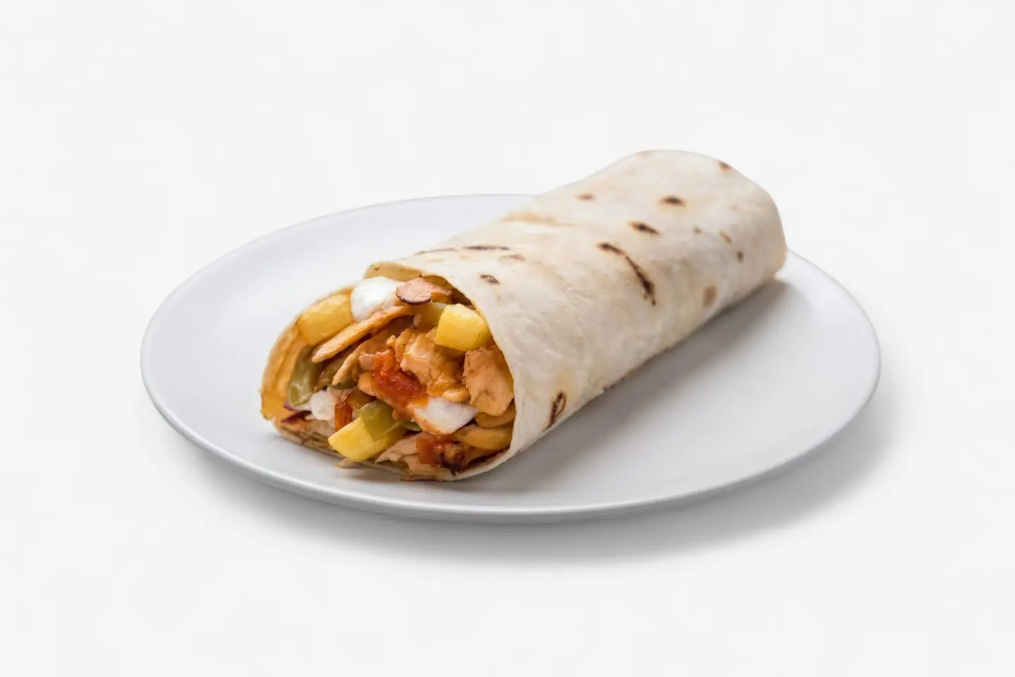 Large Chicken Shawarma Sandwich With Fries