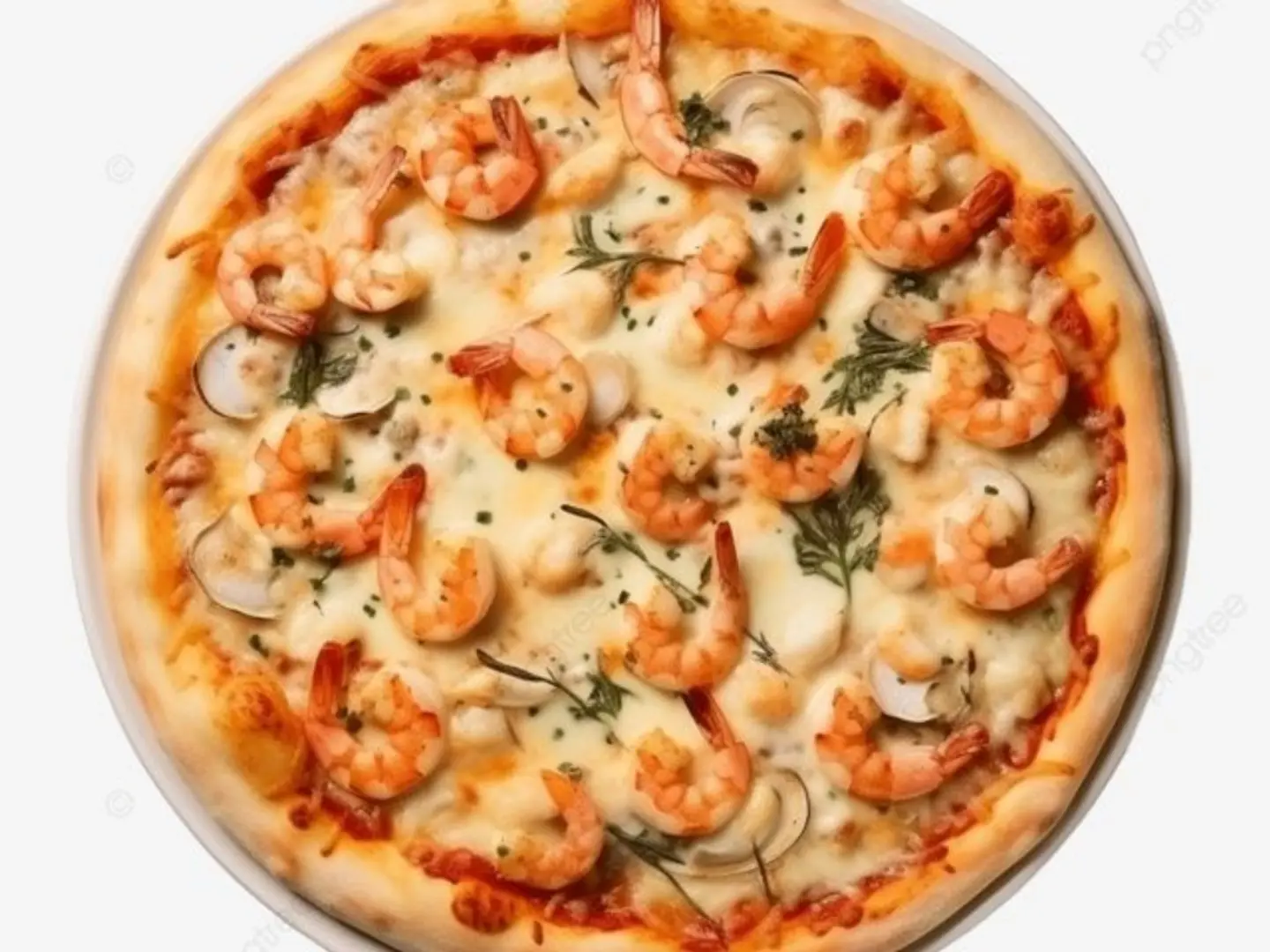 Shrimp Pizza With Vegetables, Small Size