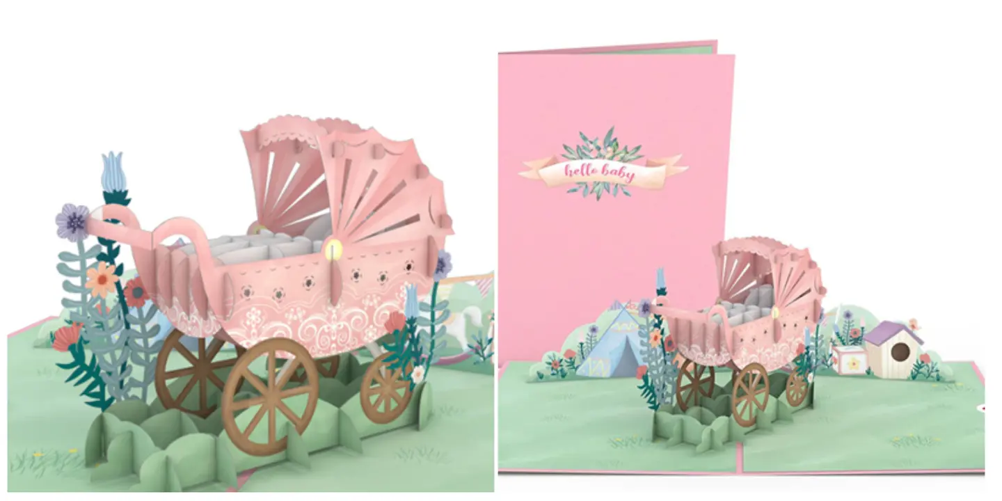 Pink Baby Stroller