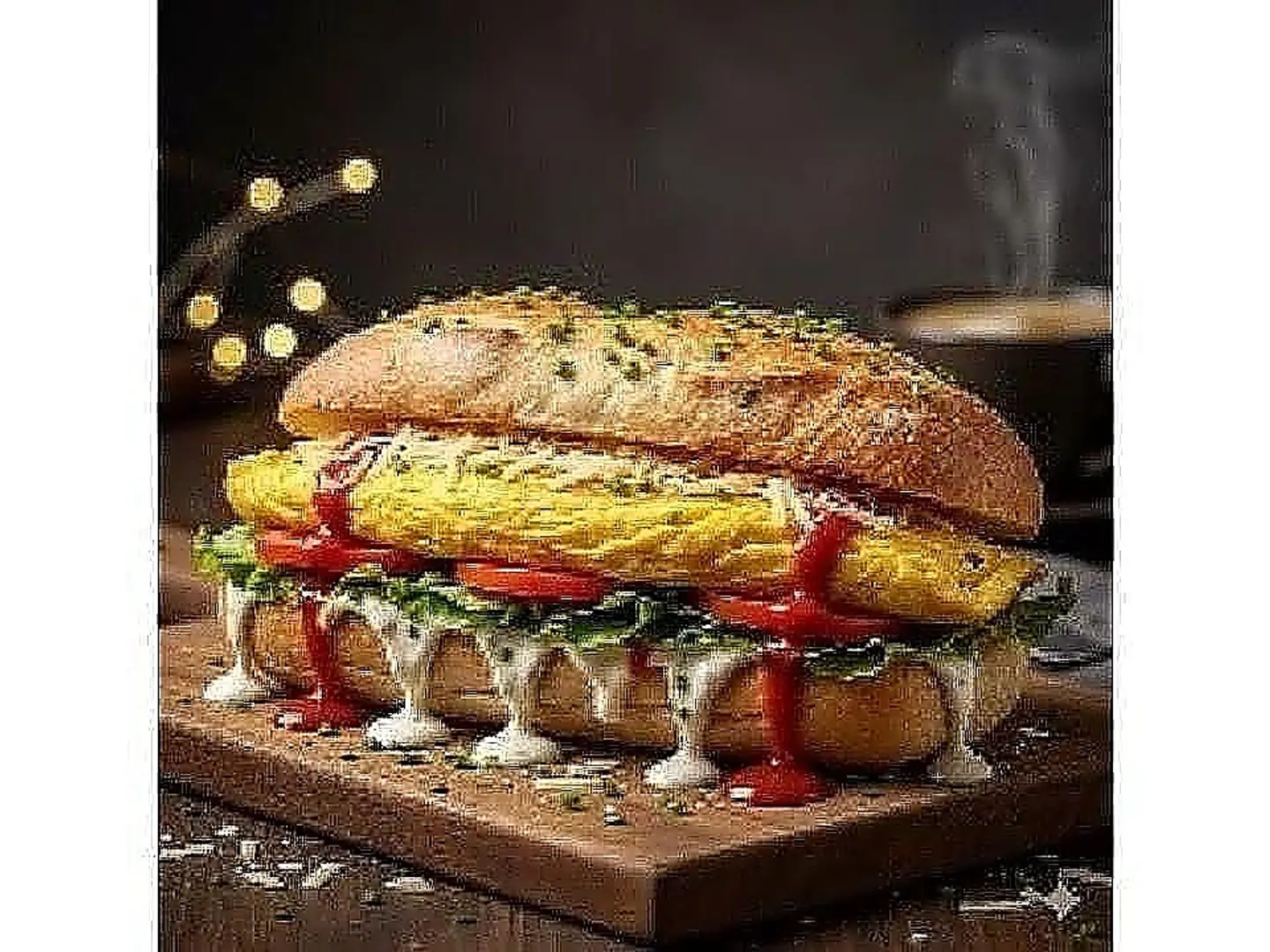 ساندوتش بيض بالرومي