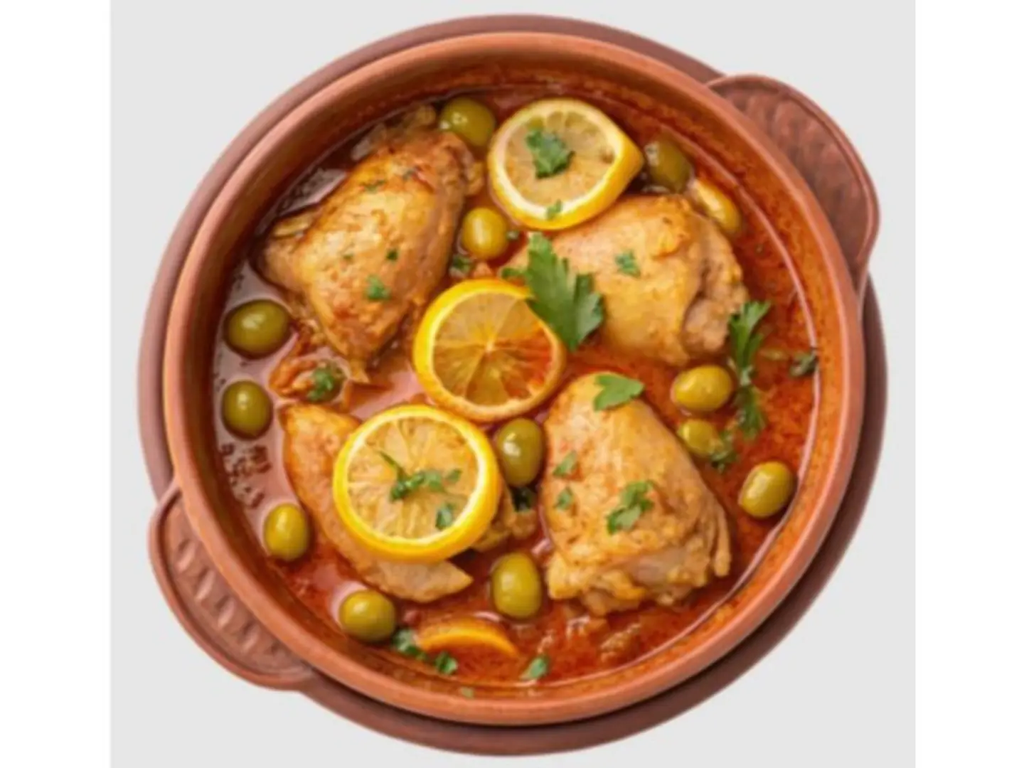 طاجين دجاج بالليمون والزيتون