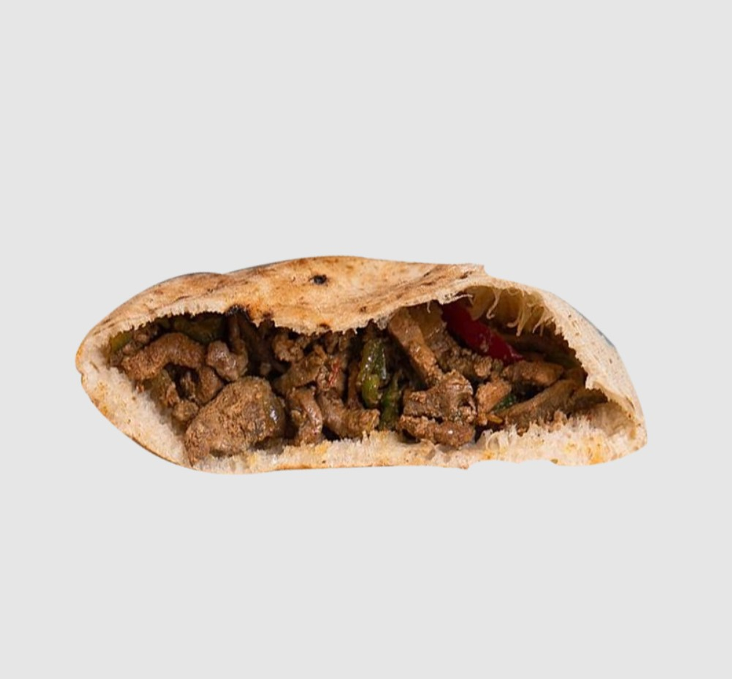 Plain Arabic Bread Liver Sandwich