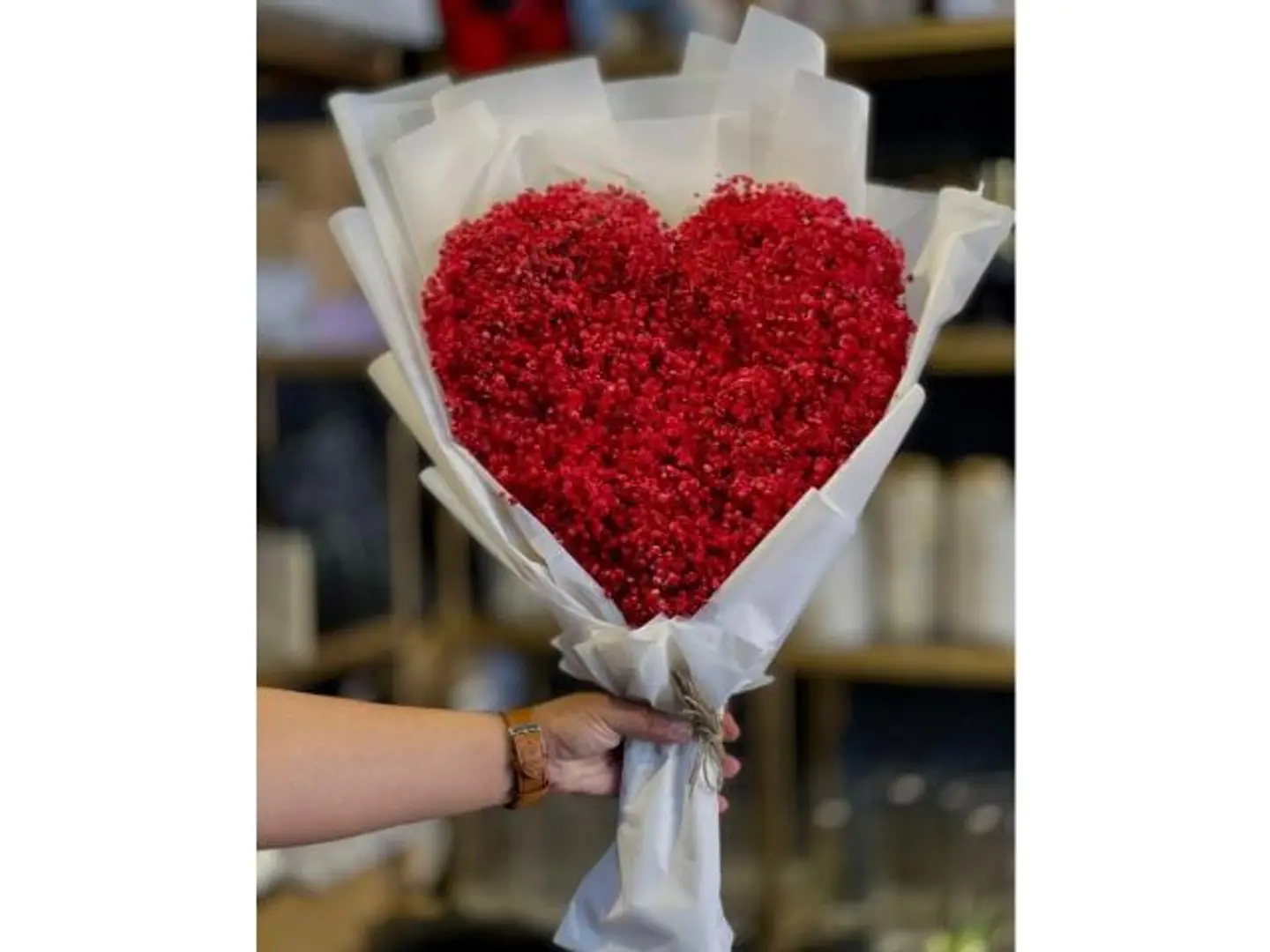 Gypsophila Heart Bouquet