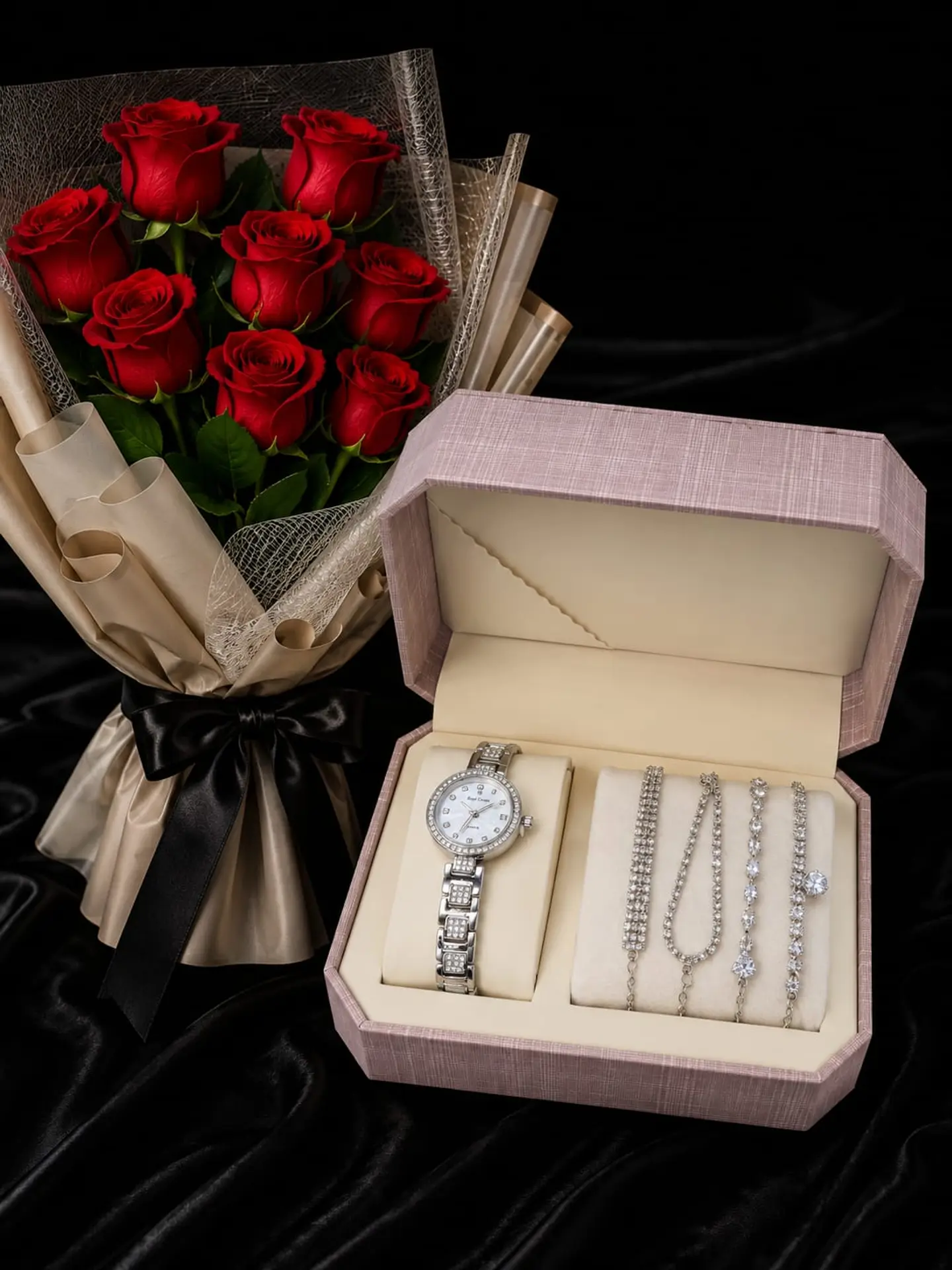Women's Watch With A Bouquet Of Roses 6