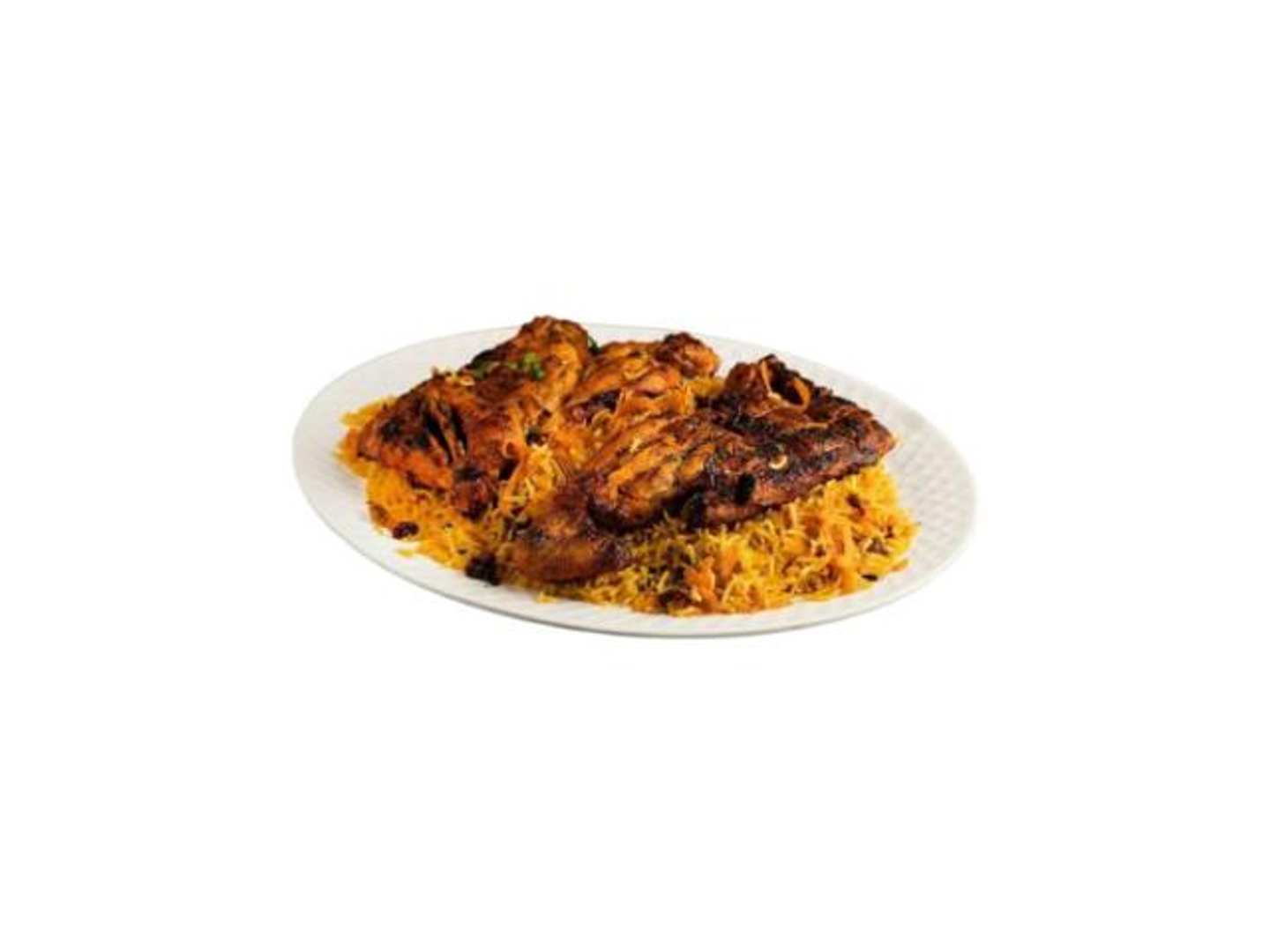 Half Grilled Chicken With Rice
