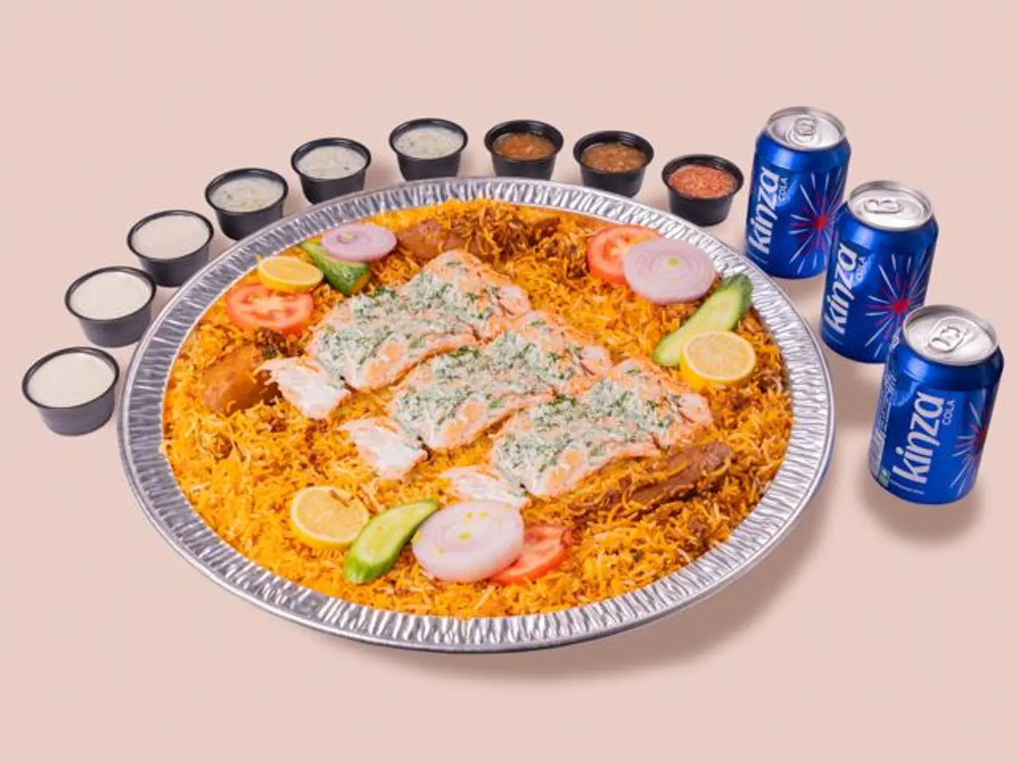 أرز برياني مع السالمون