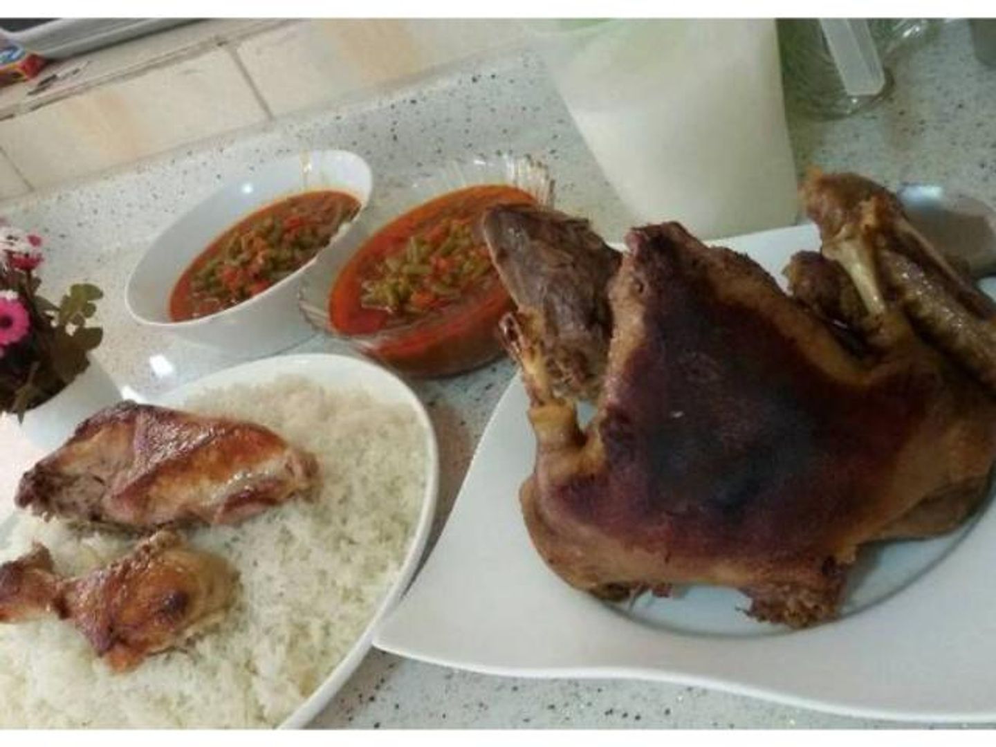 نص بط محمر و ارز و ايدام