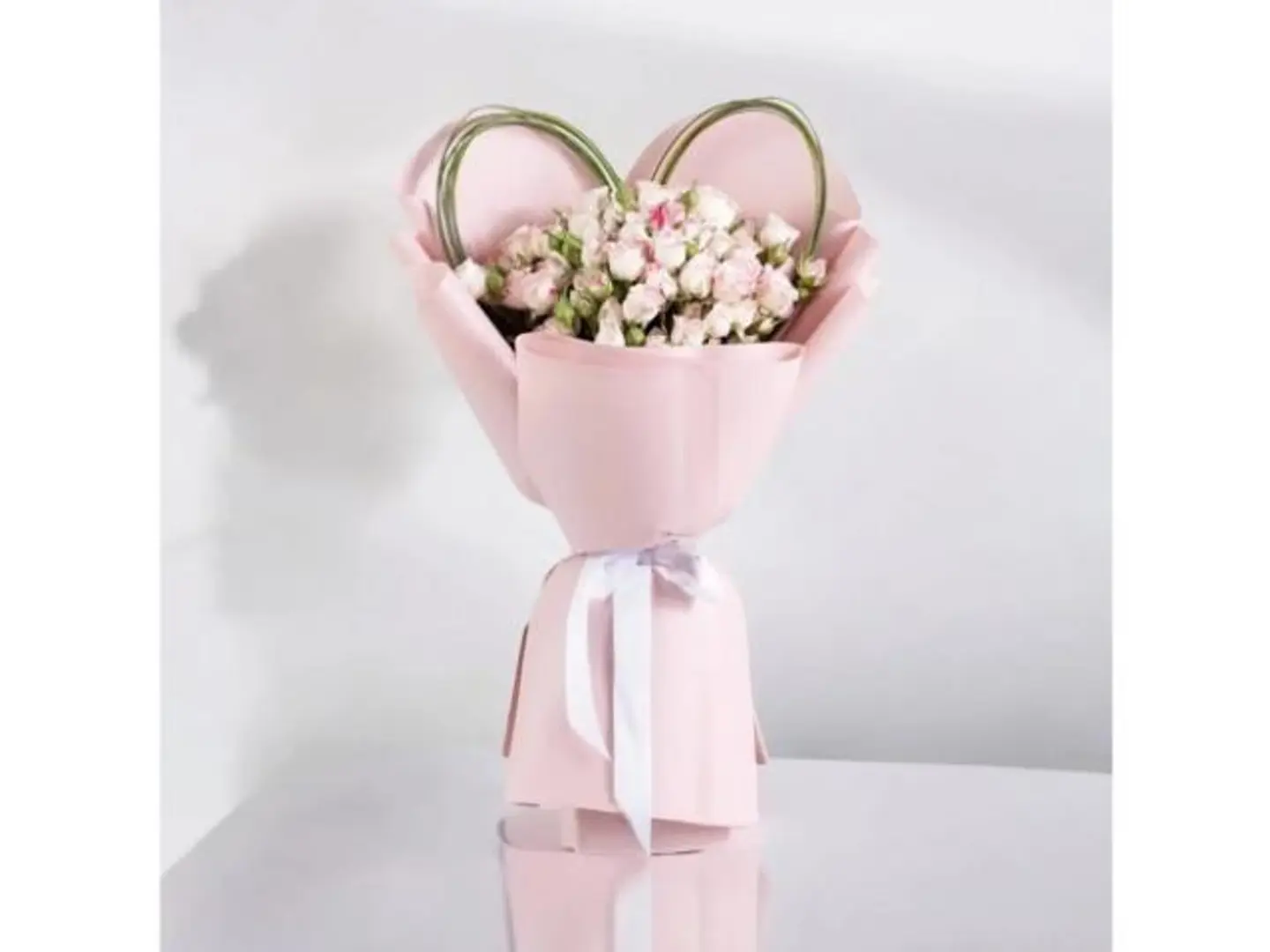 باقة قلب وردي