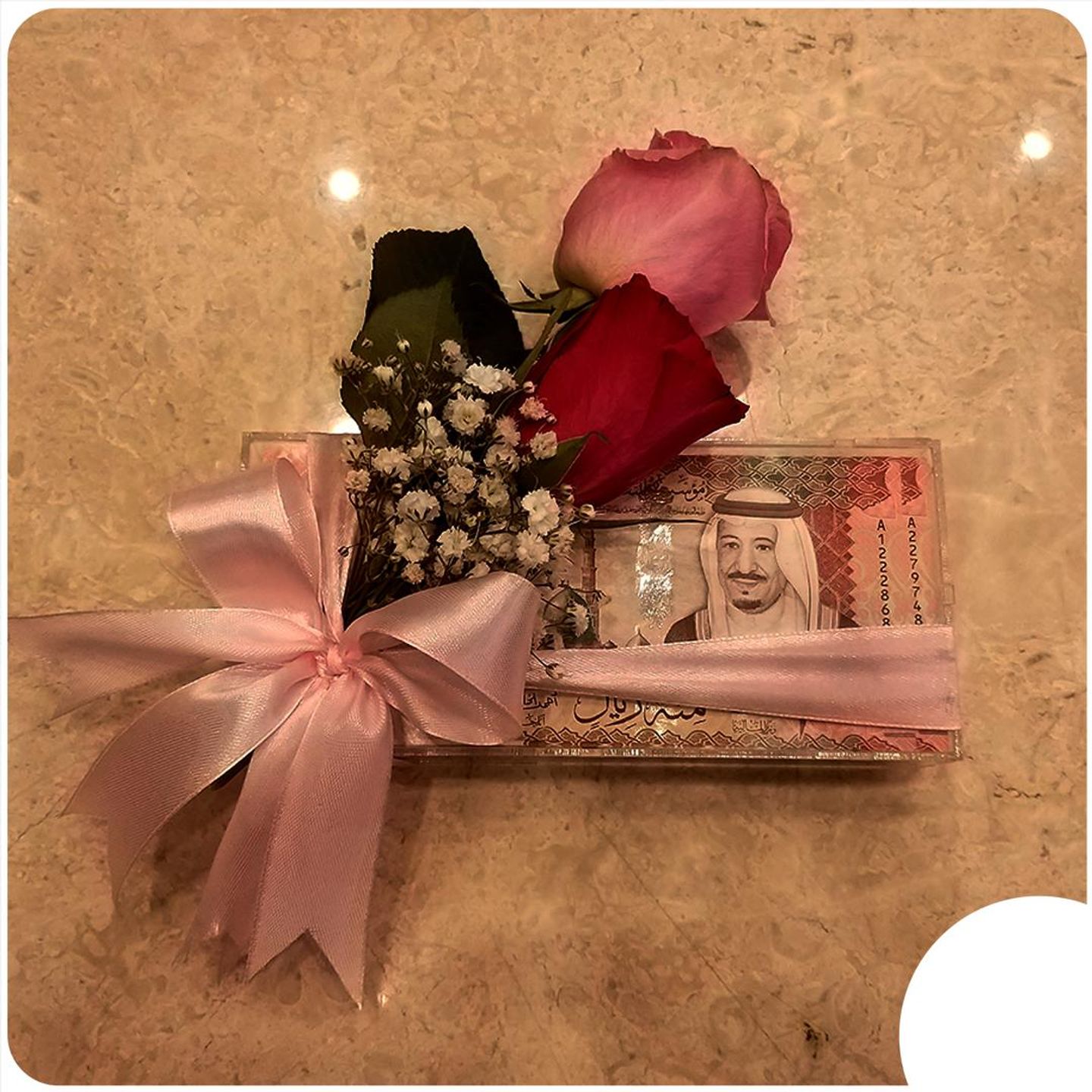 Natural Rose Acrylic Box